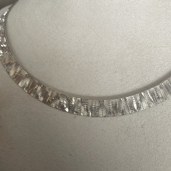 Vintage JCM 925 Sterling Silver Textured Necklace - Picture 5 of 5